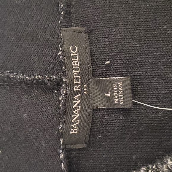 NWT Banana Republic Tweed Open Front Blazer in Charcoal & Black, L - Picture 5 of 7